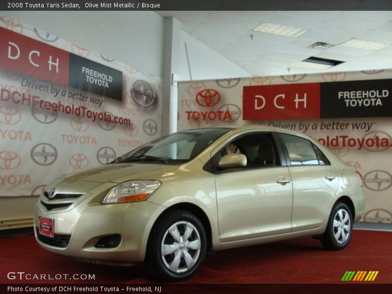 Olive Mist Metallic / Bisque 2008 Toyota Yaris Sedan