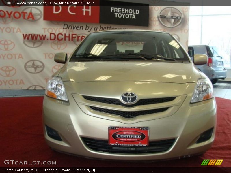 Olive Mist Metallic / Bisque 2008 Toyota Yaris Sedan