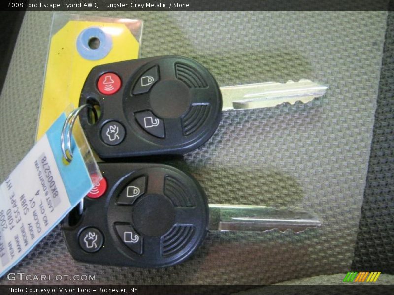 Tungsten Grey Metallic / Stone 2008 Ford Escape Hybrid 4WD