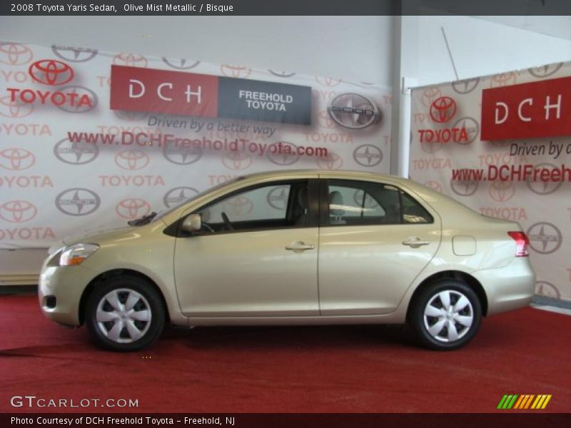 Olive Mist Metallic / Bisque 2008 Toyota Yaris Sedan