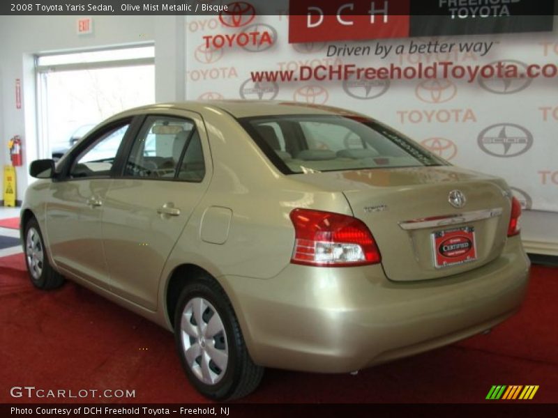 Olive Mist Metallic / Bisque 2008 Toyota Yaris Sedan