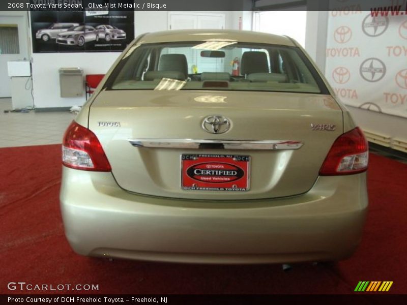 Olive Mist Metallic / Bisque 2008 Toyota Yaris Sedan