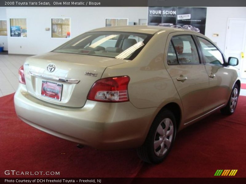 Olive Mist Metallic / Bisque 2008 Toyota Yaris Sedan