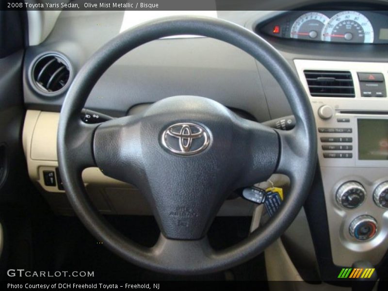 Olive Mist Metallic / Bisque 2008 Toyota Yaris Sedan