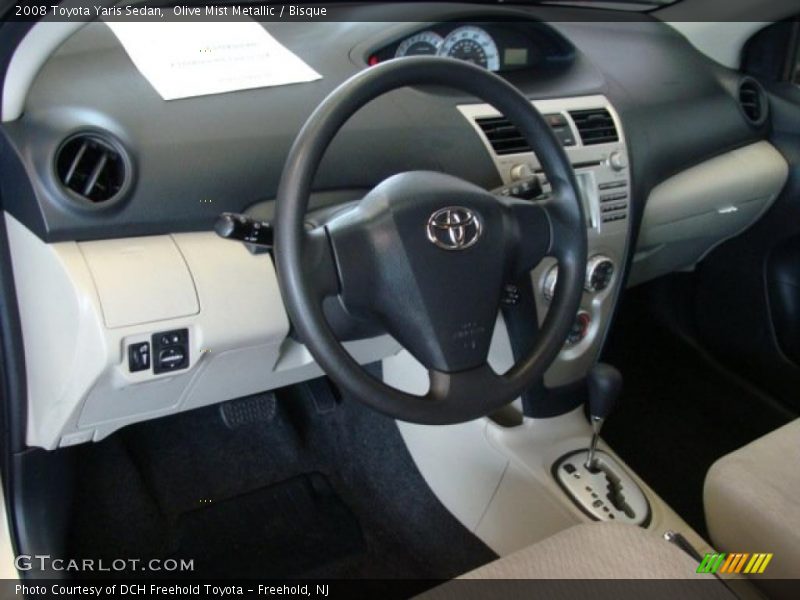 Olive Mist Metallic / Bisque 2008 Toyota Yaris Sedan