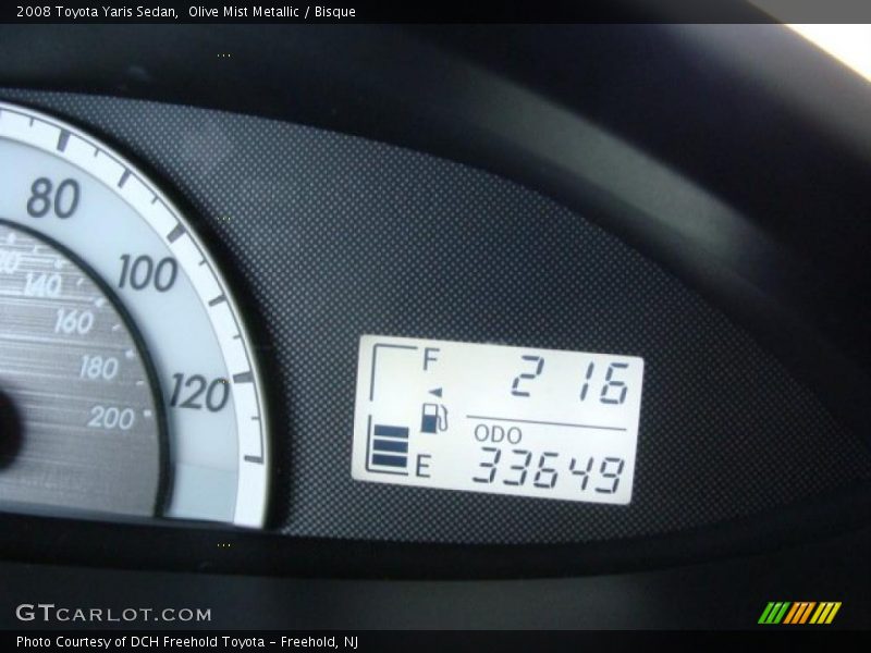 Olive Mist Metallic / Bisque 2008 Toyota Yaris Sedan