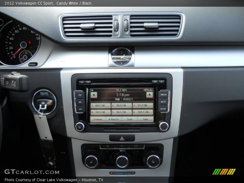 Candy White / Black 2012 Volkswagen CC Sport