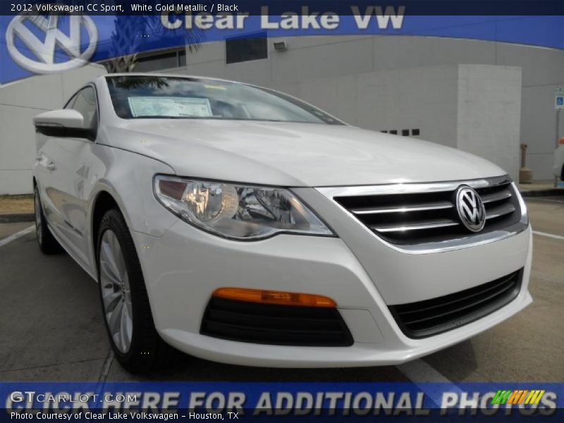White Gold Metallic / Black 2012 Volkswagen CC Sport