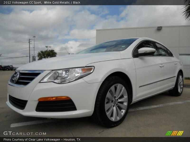 White Gold Metallic / Black 2012 Volkswagen CC Sport