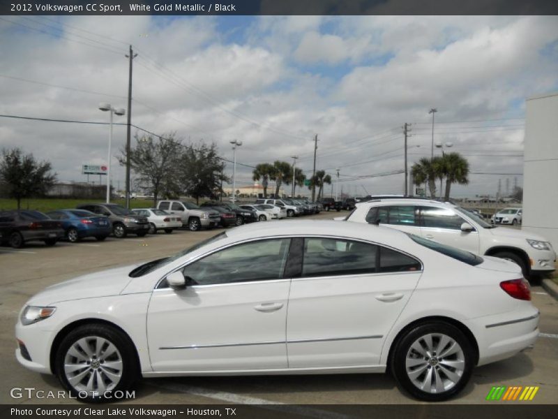 White Gold Metallic / Black 2012 Volkswagen CC Sport