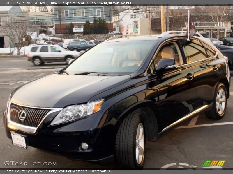 Black Sapphire Pearl / Parchment/Brown Walnut 2010 Lexus RX 350 AWD