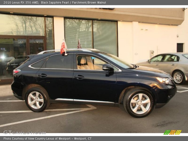 Black Sapphire Pearl / Parchment/Brown Walnut 2010 Lexus RX 350 AWD