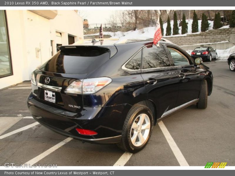 Black Sapphire Pearl / Parchment/Brown Walnut 2010 Lexus RX 350 AWD