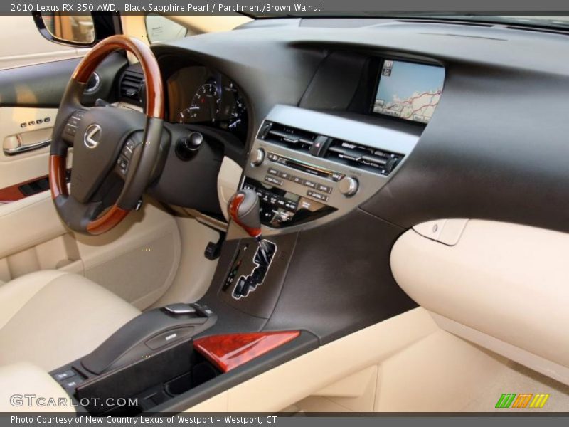 Black Sapphire Pearl / Parchment/Brown Walnut 2010 Lexus RX 350 AWD