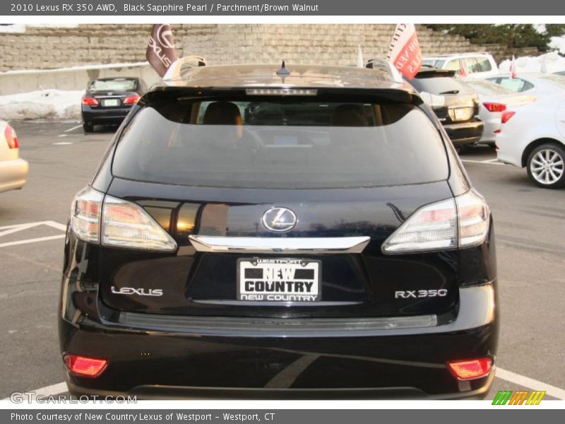 Black Sapphire Pearl / Parchment/Brown Walnut 2010 Lexus RX 350 AWD