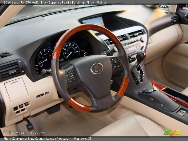 Black Sapphire Pearl / Parchment/Brown Walnut 2010 Lexus RX 350 AWD