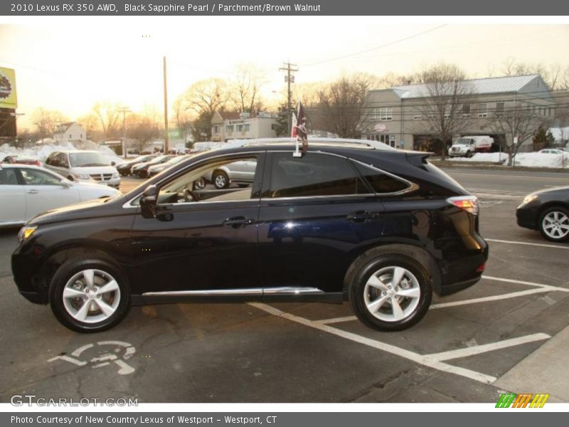 Black Sapphire Pearl / Parchment/Brown Walnut 2010 Lexus RX 350 AWD
