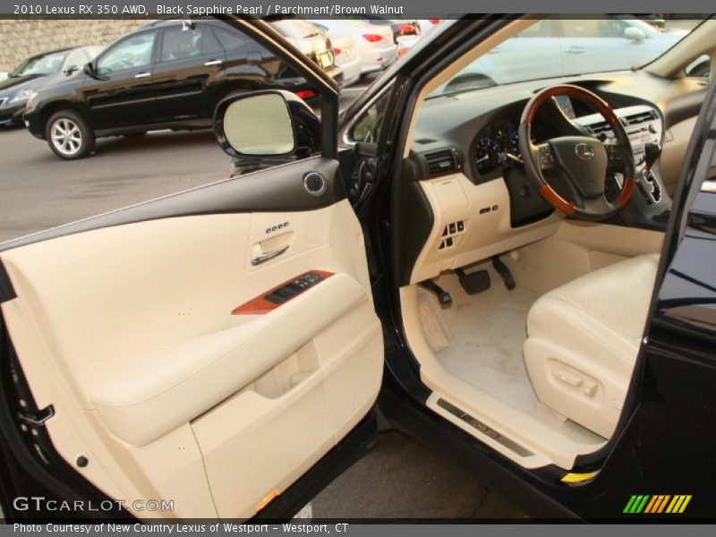 Black Sapphire Pearl / Parchment/Brown Walnut 2010 Lexus RX 350 AWD