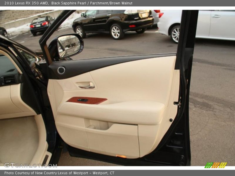 Black Sapphire Pearl / Parchment/Brown Walnut 2010 Lexus RX 350 AWD