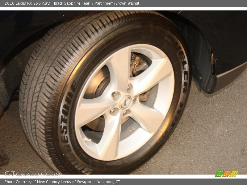 Black Sapphire Pearl / Parchment/Brown Walnut 2010 Lexus RX 350 AWD