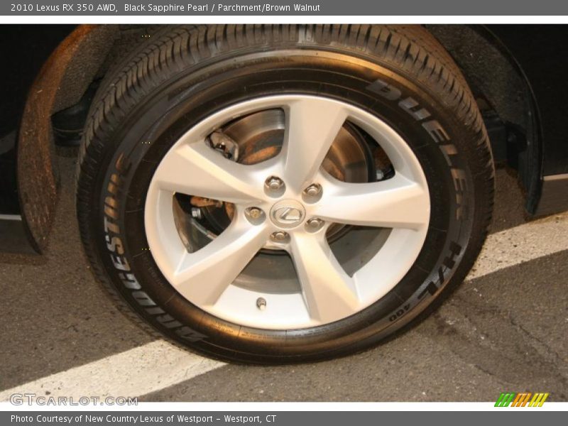 Black Sapphire Pearl / Parchment/Brown Walnut 2010 Lexus RX 350 AWD