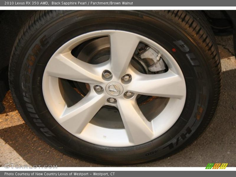 Black Sapphire Pearl / Parchment/Brown Walnut 2010 Lexus RX 350 AWD