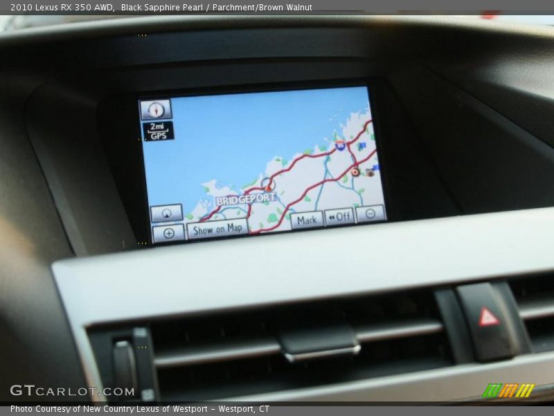 Black Sapphire Pearl / Parchment/Brown Walnut 2010 Lexus RX 350 AWD
