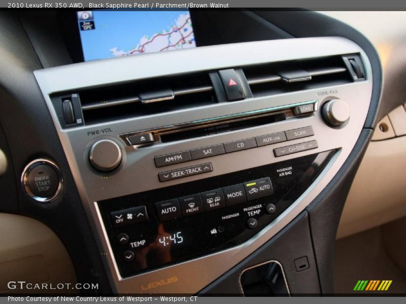 Black Sapphire Pearl / Parchment/Brown Walnut 2010 Lexus RX 350 AWD