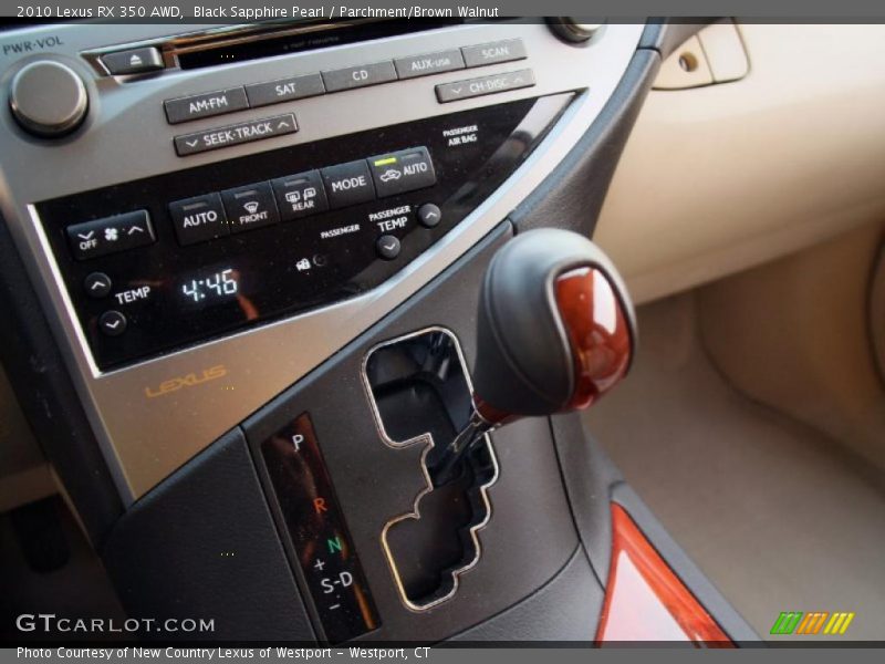 Black Sapphire Pearl / Parchment/Brown Walnut 2010 Lexus RX 350 AWD