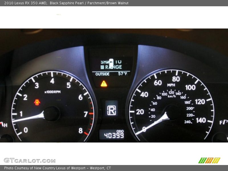 Black Sapphire Pearl / Parchment/Brown Walnut 2010 Lexus RX 350 AWD