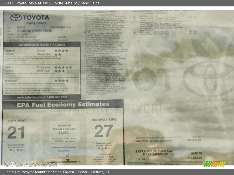 Pyrite Metallic / Sand Beige 2011 Toyota RAV4 I4 4WD