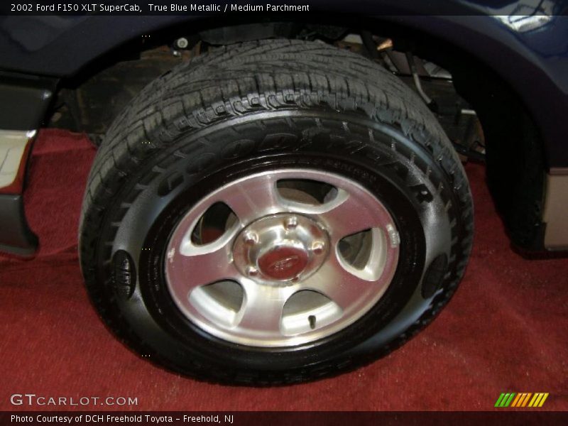 True Blue Metallic / Medium Parchment 2002 Ford F150 XLT SuperCab