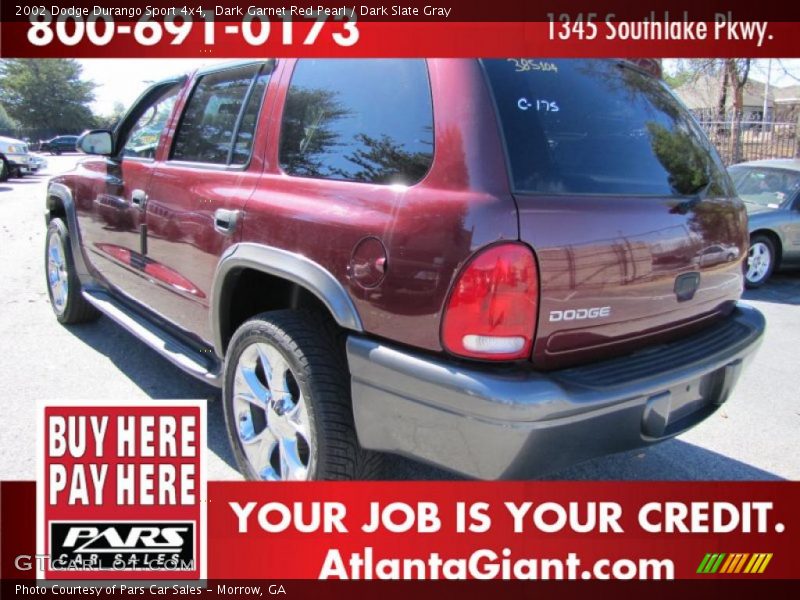 Dark Garnet Red Pearl / Dark Slate Gray 2002 Dodge Durango Sport 4x4