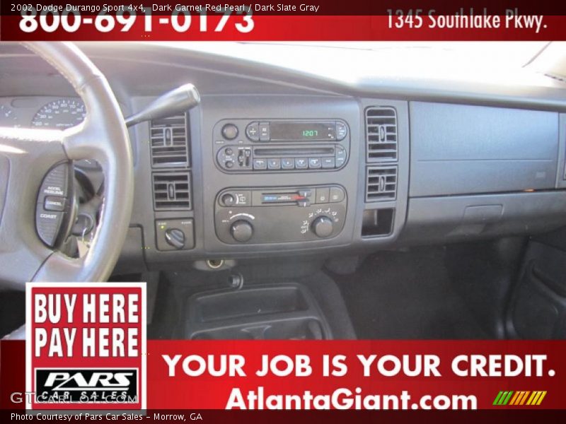 Dark Garnet Red Pearl / Dark Slate Gray 2002 Dodge Durango Sport 4x4
