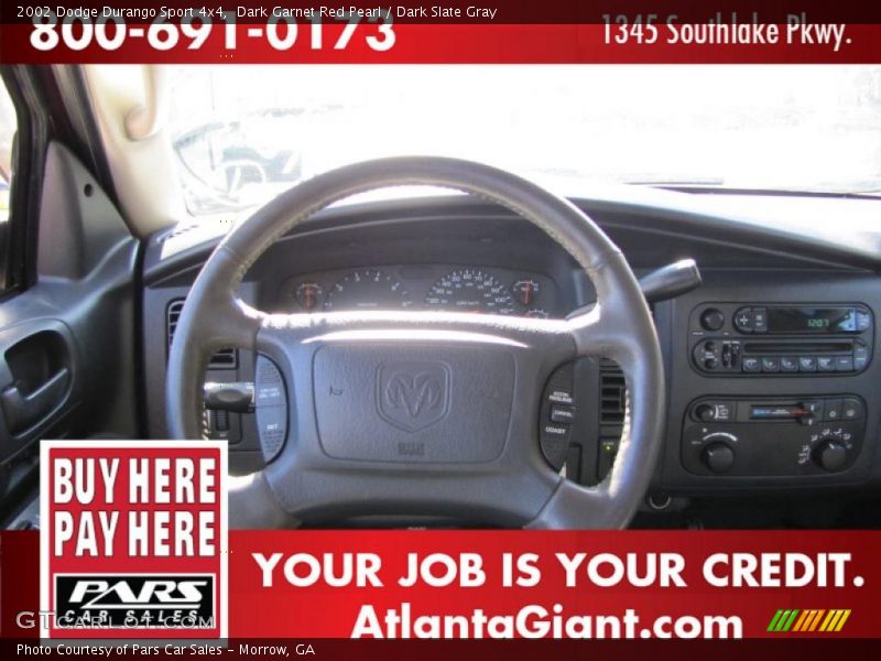 Dark Garnet Red Pearl / Dark Slate Gray 2002 Dodge Durango Sport 4x4
