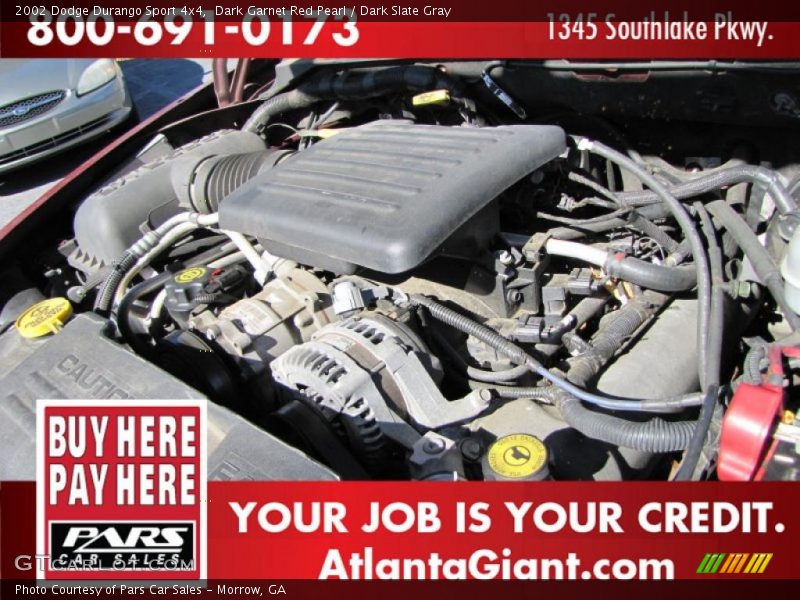 Dark Garnet Red Pearl / Dark Slate Gray 2002 Dodge Durango Sport 4x4