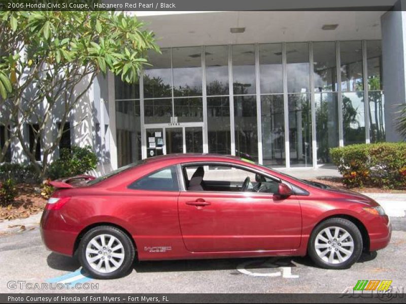 Habanero Red Pearl / Black 2006 Honda Civic Si Coupe