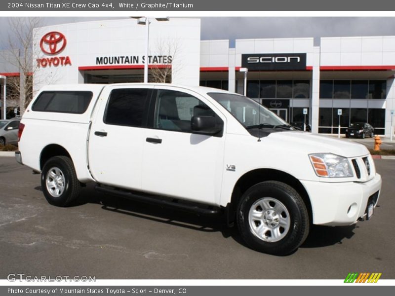 White / Graphite/Titanium 2004 Nissan Titan XE Crew Cab 4x4