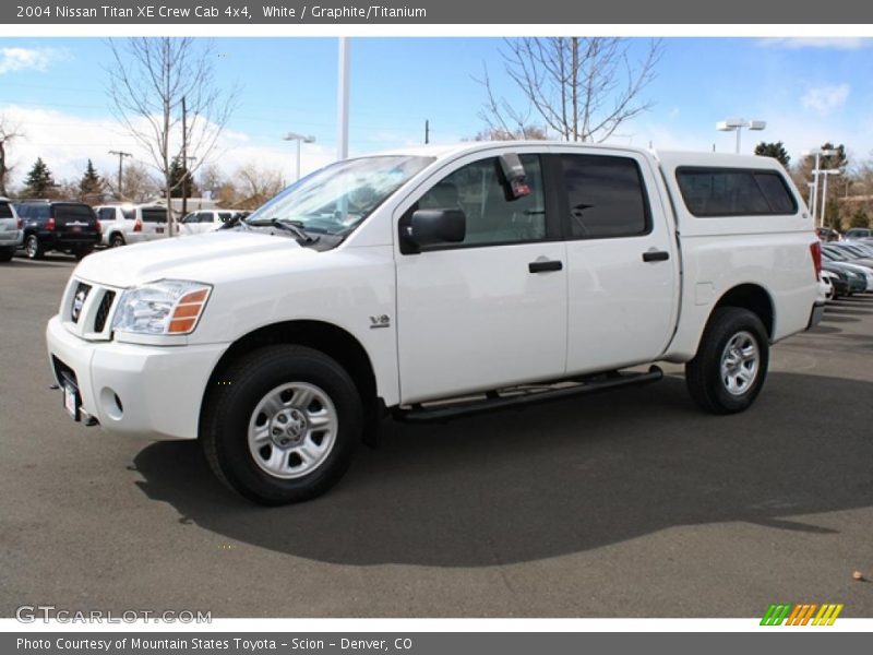 White / Graphite/Titanium 2004 Nissan Titan XE Crew Cab 4x4