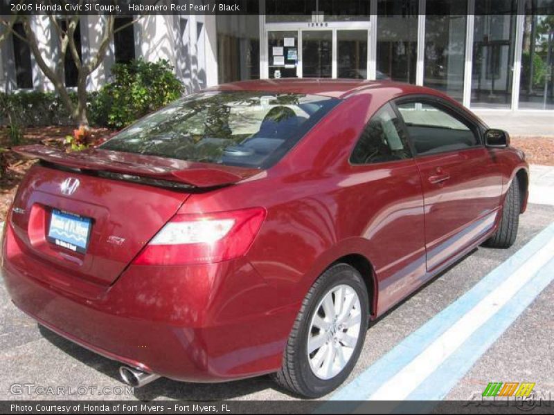 Habanero Red Pearl / Black 2006 Honda Civic Si Coupe