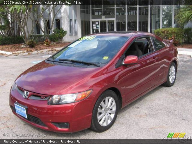 Habanero Red Pearl / Black 2006 Honda Civic Si Coupe