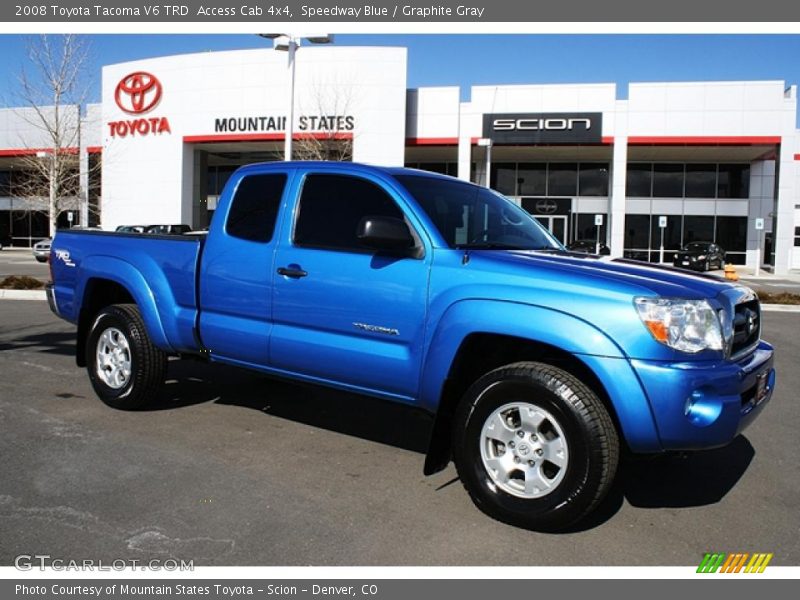 Speedway Blue / Graphite Gray 2008 Toyota Tacoma V6 TRD  Access Cab 4x4