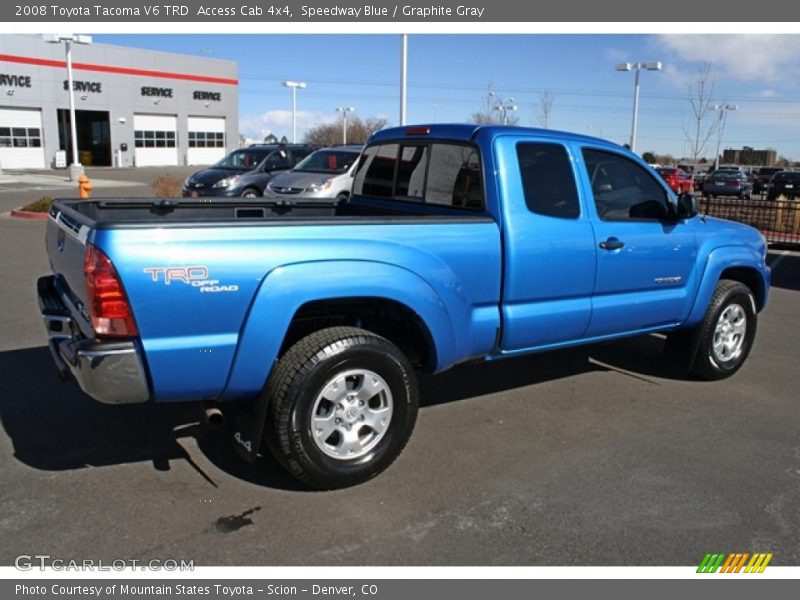 Speedway Blue / Graphite Gray 2008 Toyota Tacoma V6 TRD  Access Cab 4x4