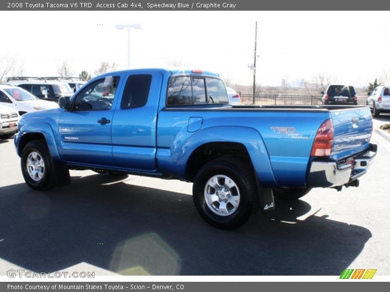 Speedway Blue / Graphite Gray 2008 Toyota Tacoma V6 TRD  Access Cab 4x4