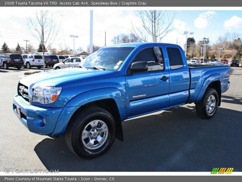 Speedway Blue / Graphite Gray 2008 Toyota Tacoma V6 TRD  Access Cab 4x4