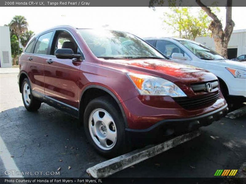 Tango Red Pearl / Gray 2008 Honda CR-V LX