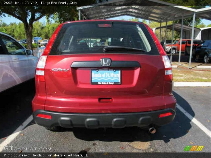 Tango Red Pearl / Gray 2008 Honda CR-V LX