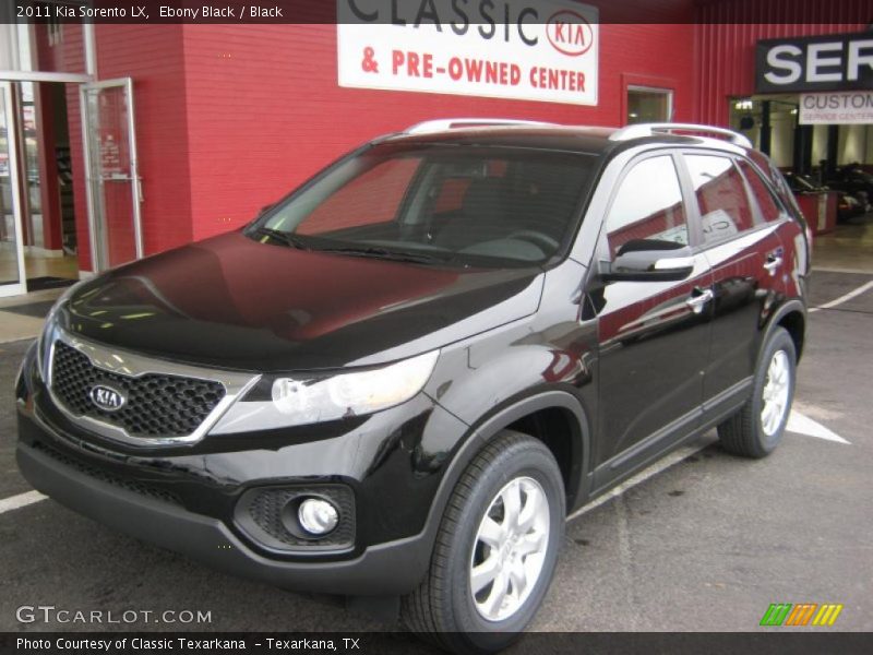 Ebony Black / Black 2011 Kia Sorento LX