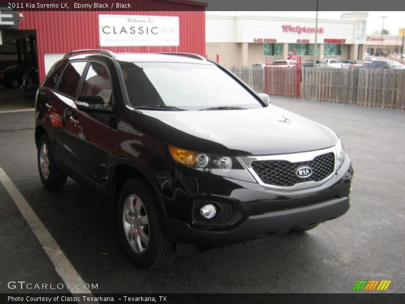 Ebony Black / Black 2011 Kia Sorento LX