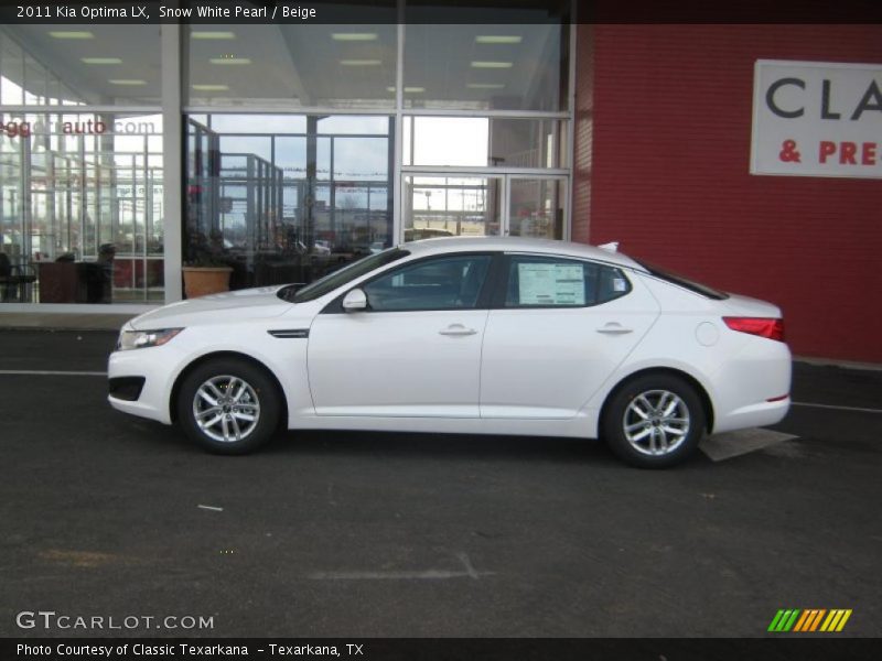 Snow White Pearl / Beige 2011 Kia Optima LX